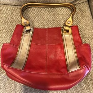 Tignanello Red Leather Purse
